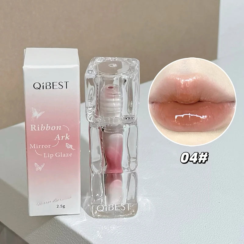 QIBEST Beauty Juice Lip Glaze Gummy Jelly Mirror Water Gloss Lip Glaze Female Affordable Lipstick Lipgloss Tint Korean Cosmetics