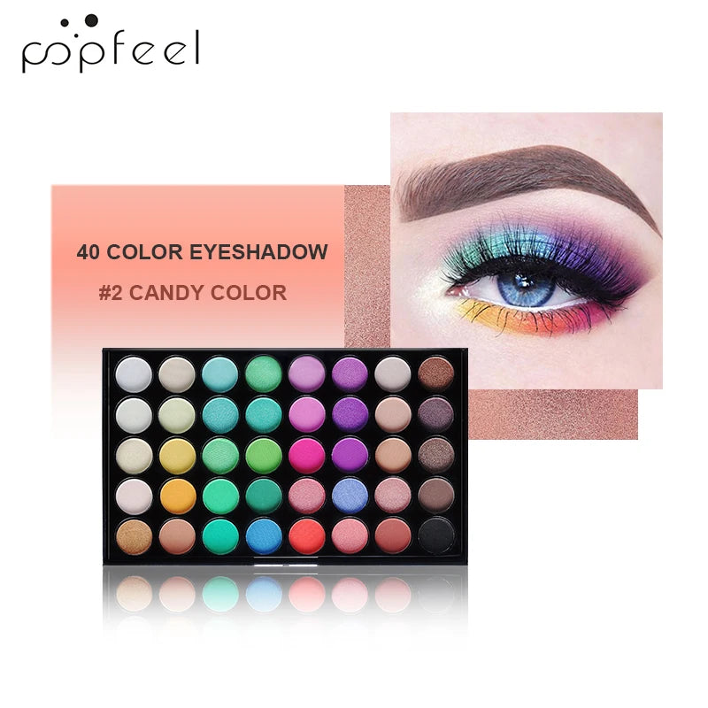 POPFEEL Christmas Eye Makeup Gift Set - Eyeshadow Palette, Eyeliner, Brow Pencil, Mascara-Perfect Eye Makeup Gift Set.