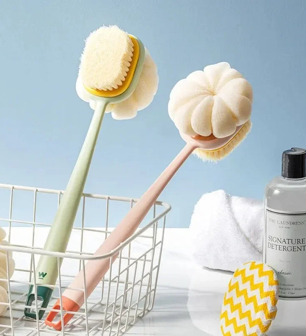 Loofah Back Scrubber Long Handle Shower Body Brush with Soft Mesh Sponge for Women Skin Exfoliating Bath, Massage