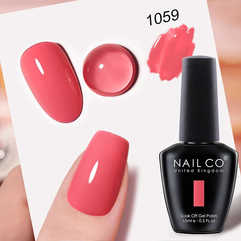 NAILCO 15ml Hema/TPO Free UV Gel Nail Polish Nail Art Manicure Nail Professionals Base Top Varnish Semi Permanent Vernis Nail