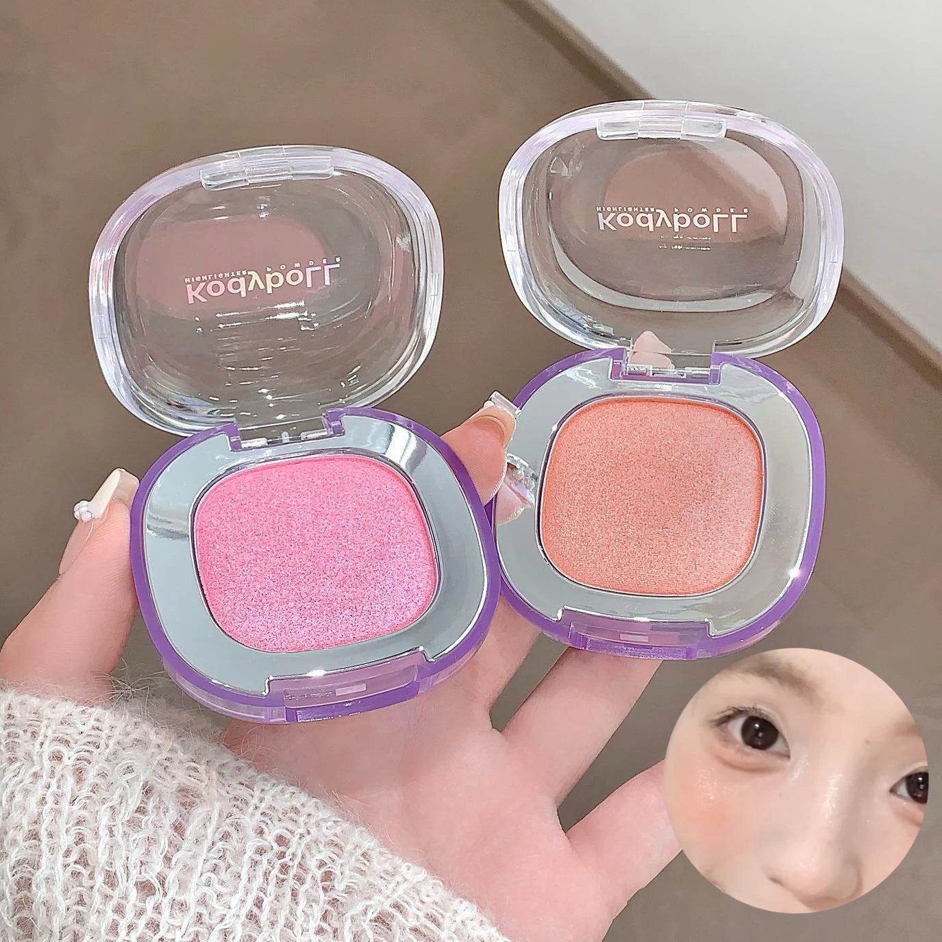 Diamond Highlighter Cream Facial Brightening Shimmer Long-Lasting Contouring Natural Blush Rouge Cream for Face and Eyes Makeup