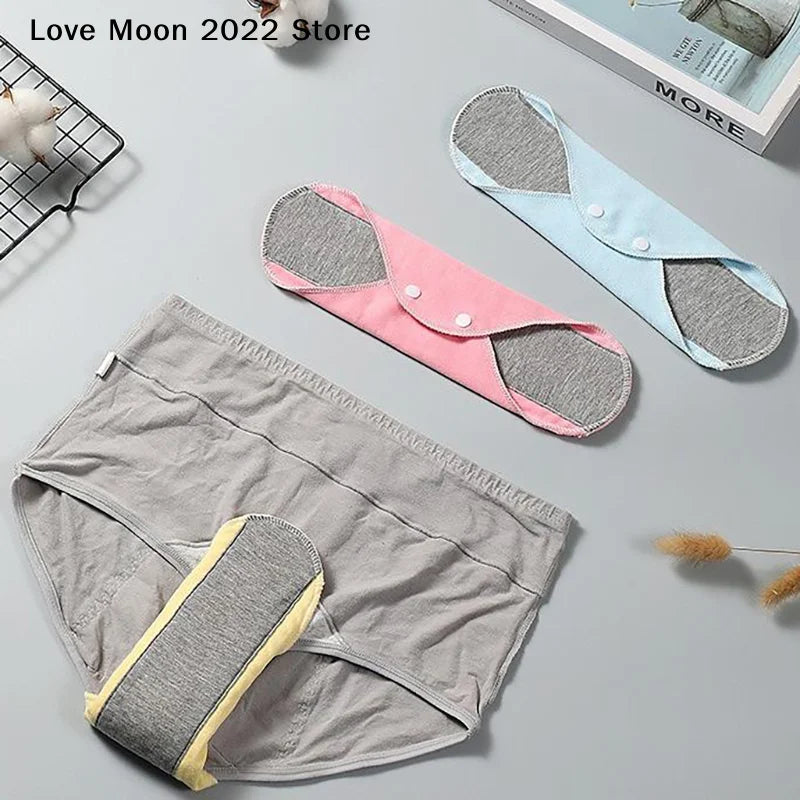 【LM】Thin Cloth Pads Soft Cotton Washable Feminine Panty Liners Sanitary Pads Napkin Daily Reusable Menstrual Hygiene Pads