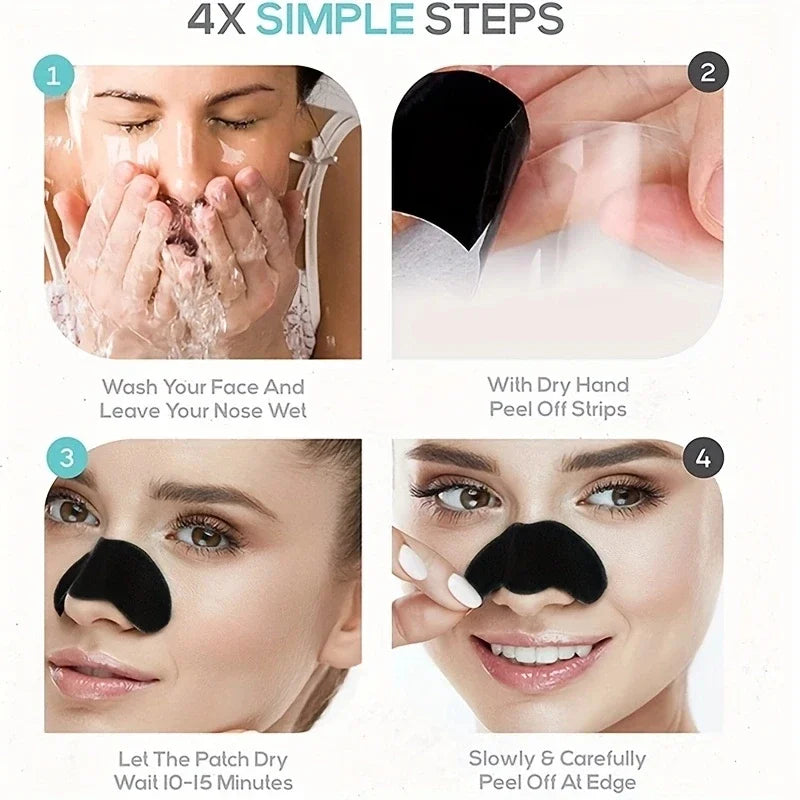 10/20/50PCS Nose Blackhead Remover Mask Shrink Pore Acne Treatment Sticker Black Dots Strips Nose Deep Cleansing Cleane - BlissFully