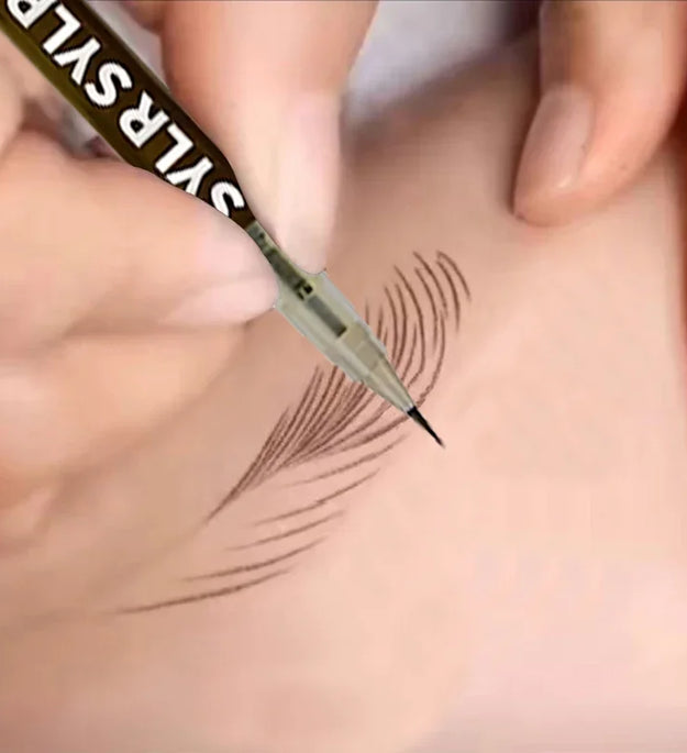 0.008mm Ultra Fine Eyebrow Pen Long Last Smudge Proof Waterproof Sweat-Proof High Pigmented Easy Applying Liquid Eye Brow Pencil