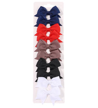 10Pcs/Set New Cute Solid Ribbon Bowknot Hair Clips for Baby Girls Handmade Bows Hairpin Barrettes Headwear Kids Hair Accessories - BlissFully