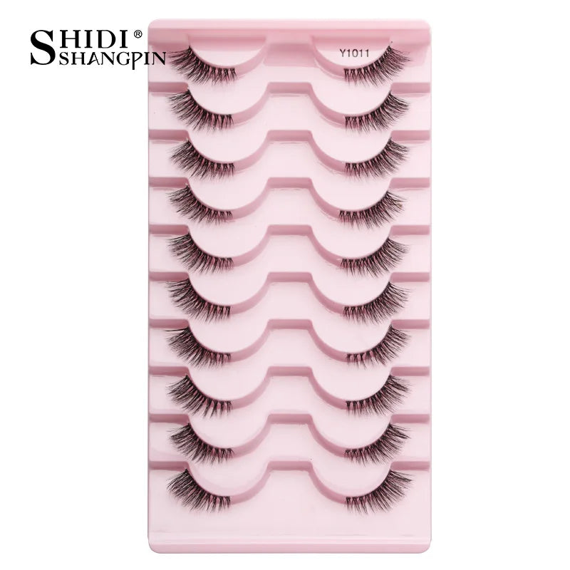 New Half Eyelashes False Lashes 10 Pairs 3D Mink Lashes Natural Eyelash Extension Cat Eye Eyelashes Makeup faux Cils Fox Lash