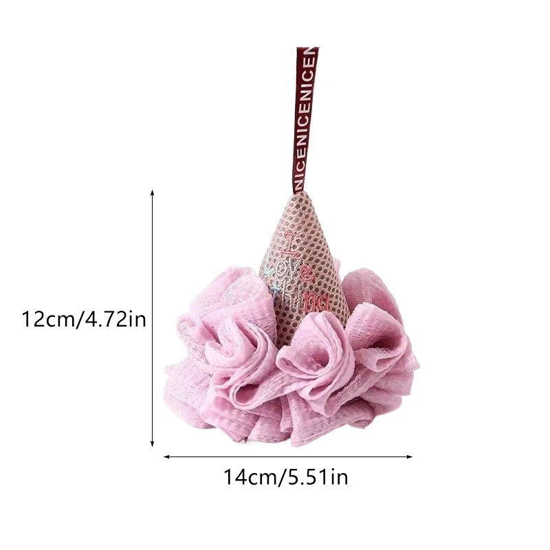 Men Women Bath Sponge Ice Cream Shape Exfoliating Loofah Body Scrubber Shower Cleaning Loofahs Bathroom Bathing Accessories