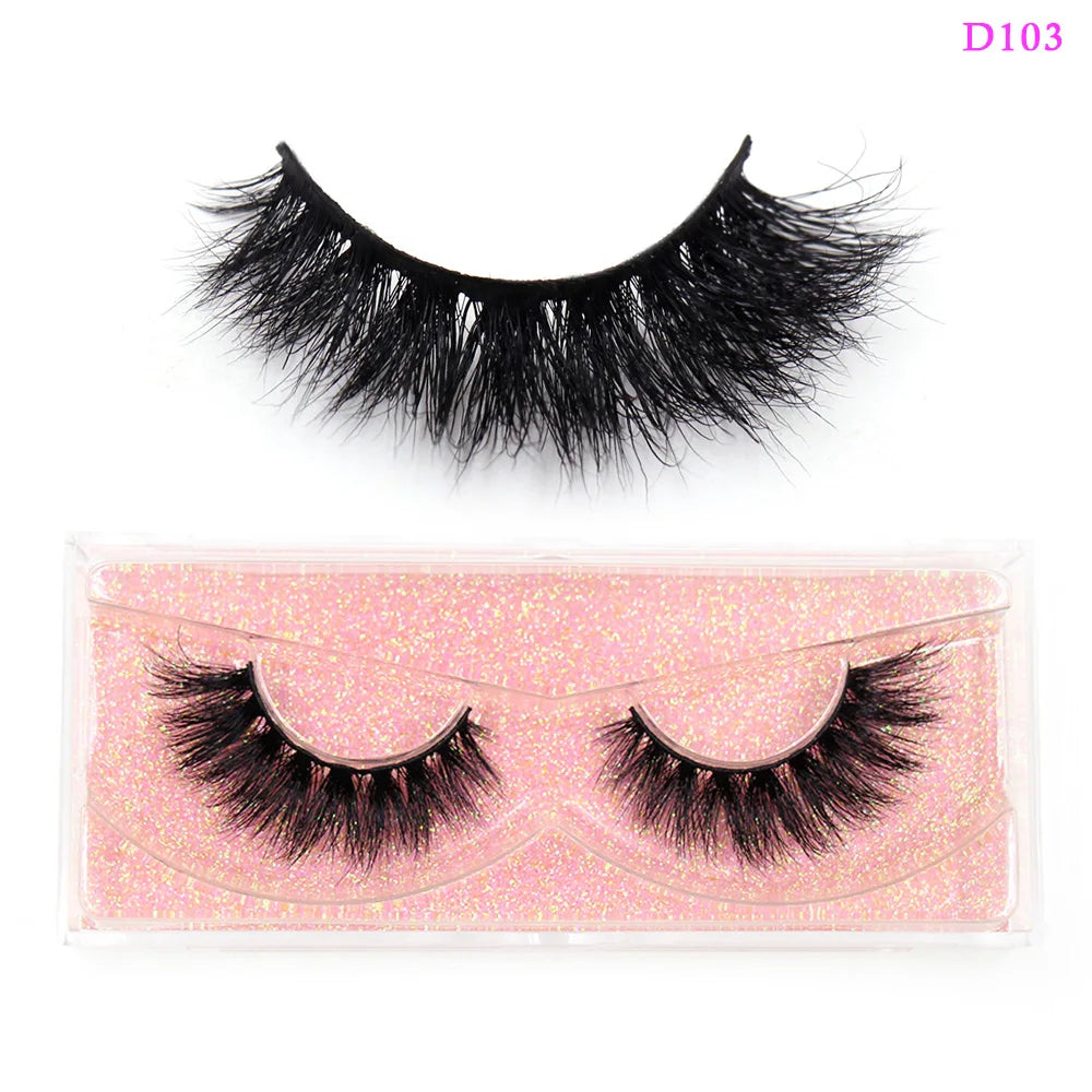 LEHUAMAO Eyelashes 3D Mink Lashes natural handmade volume soft lashes long eyelash extension real mink eyelash for makeup D103