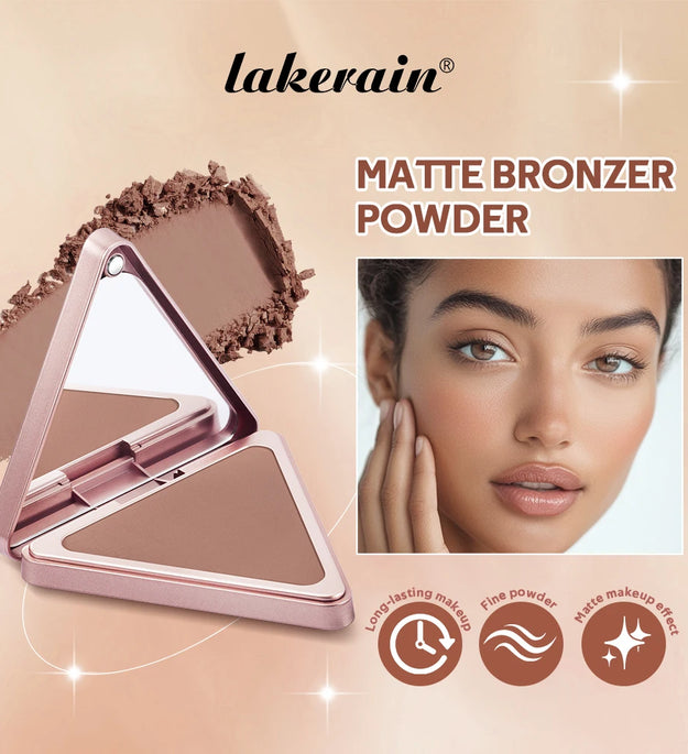 Matte Bronzer Powder Long-Lasting Makeup Effect Waterproof Sweatproof Setting Powder Oil Control Bronzers Smooth Face Makeup