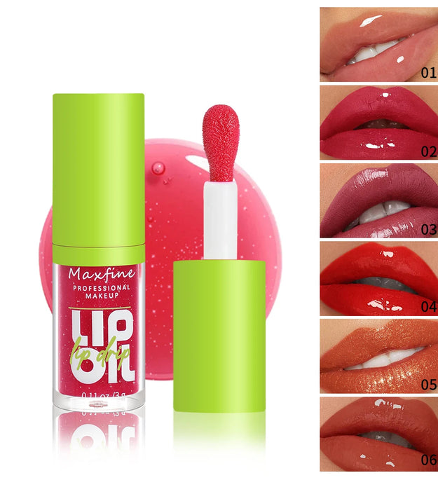 Lip Gloss Waterproof Long-term Moisturizing Non-stick Cup Non-fading Liquid Green Packaging Lip Gloss Cosmetics