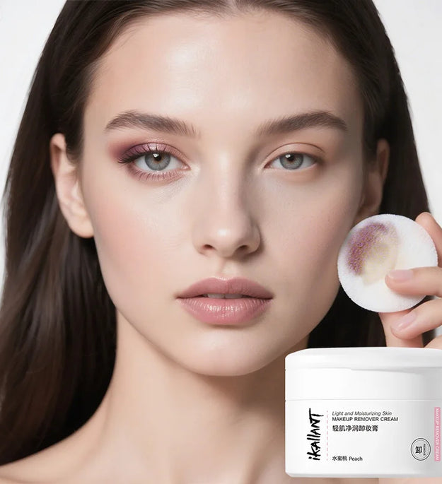 Skin-Friendly Moisturizing Makeup Remover Cream, Powerful Makeup Remover and Skin Moisturizer. Two-Step Makeup Removal, Natural