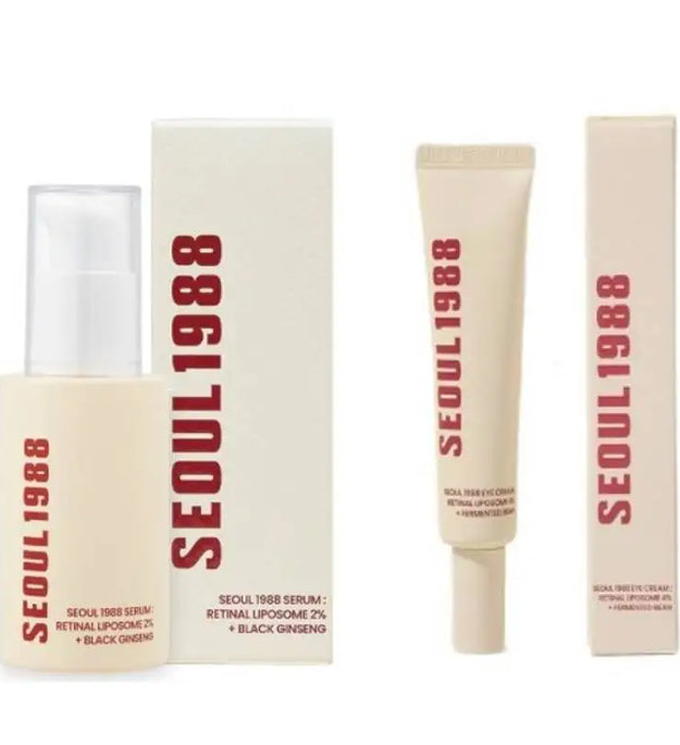Korean 1988 Retinol Face Care Serum,Black Ginseng Niacinamide Vitamin C Moisturizing Firming Ampoule,Anti Aging Wrinkle Skincare