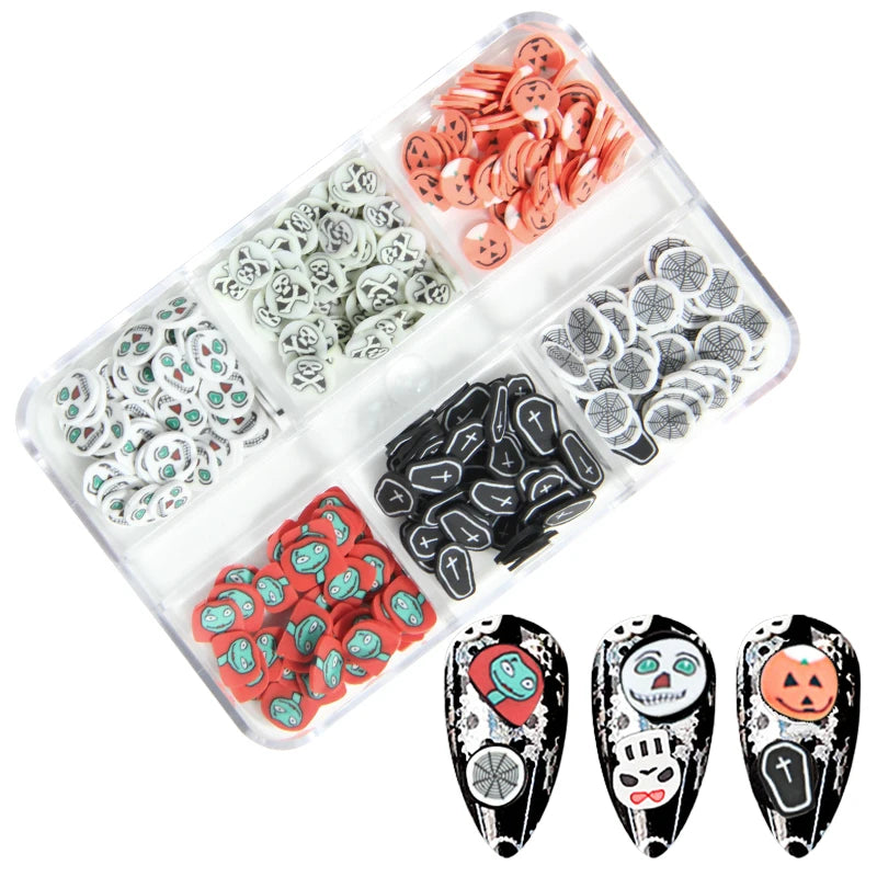 6Grids Holographic Square Nail Art Glitter Sequins Laser Ball Decoration Flakes Manicure Nails Supplies Professional Accessories