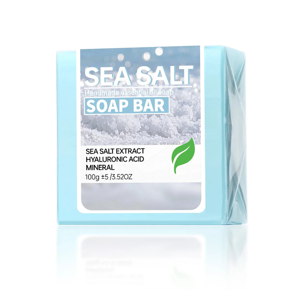 Sea salt handmade essential oil soap, hyaluronic acid skin cleansing and moisturizing soap, cleansing and bathing deep cleansing