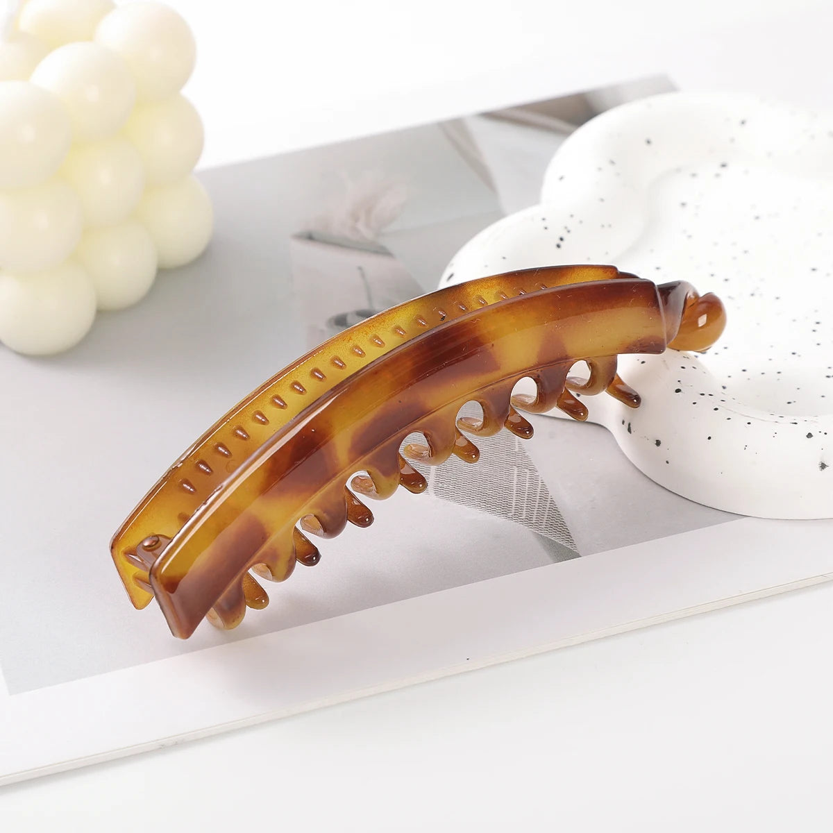 AWAYTR Hair Clips Solid Color Banana Clip Women's Hair Accessories Fashion Ponytail Barrettes Hair Claws Hairpins