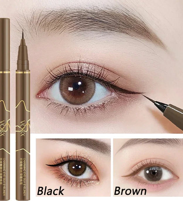 Brown Liquid Eyeliner Lasting Waterproof Sweatproof Eyeliner Lying Silkworm Pen Natural Eyes Makeup Women Beauty Cosmetics Cheap