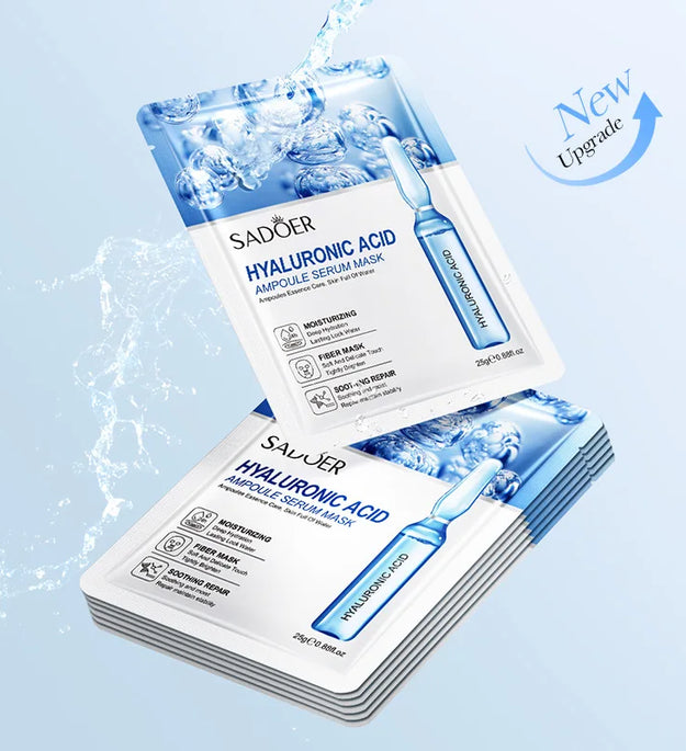 10pcs SAODER Hyaluronic Acid Facial Masks Face skincare Firming Hydrating Moisturizing Face Mask Facial Skin Care Products