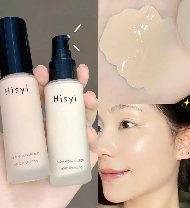 Liquid foundation naturally covers flaws without sticking powder, plain face cream, transparent foundation, conceals blemishes - BlissFully