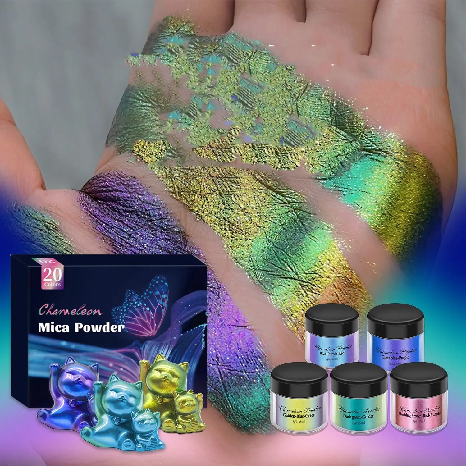 3g Chameleon Mica Powder Color Shift Pigment Powder For Epoxy Resin Painting Soap Making Bath Bombs Candle Making Dyes