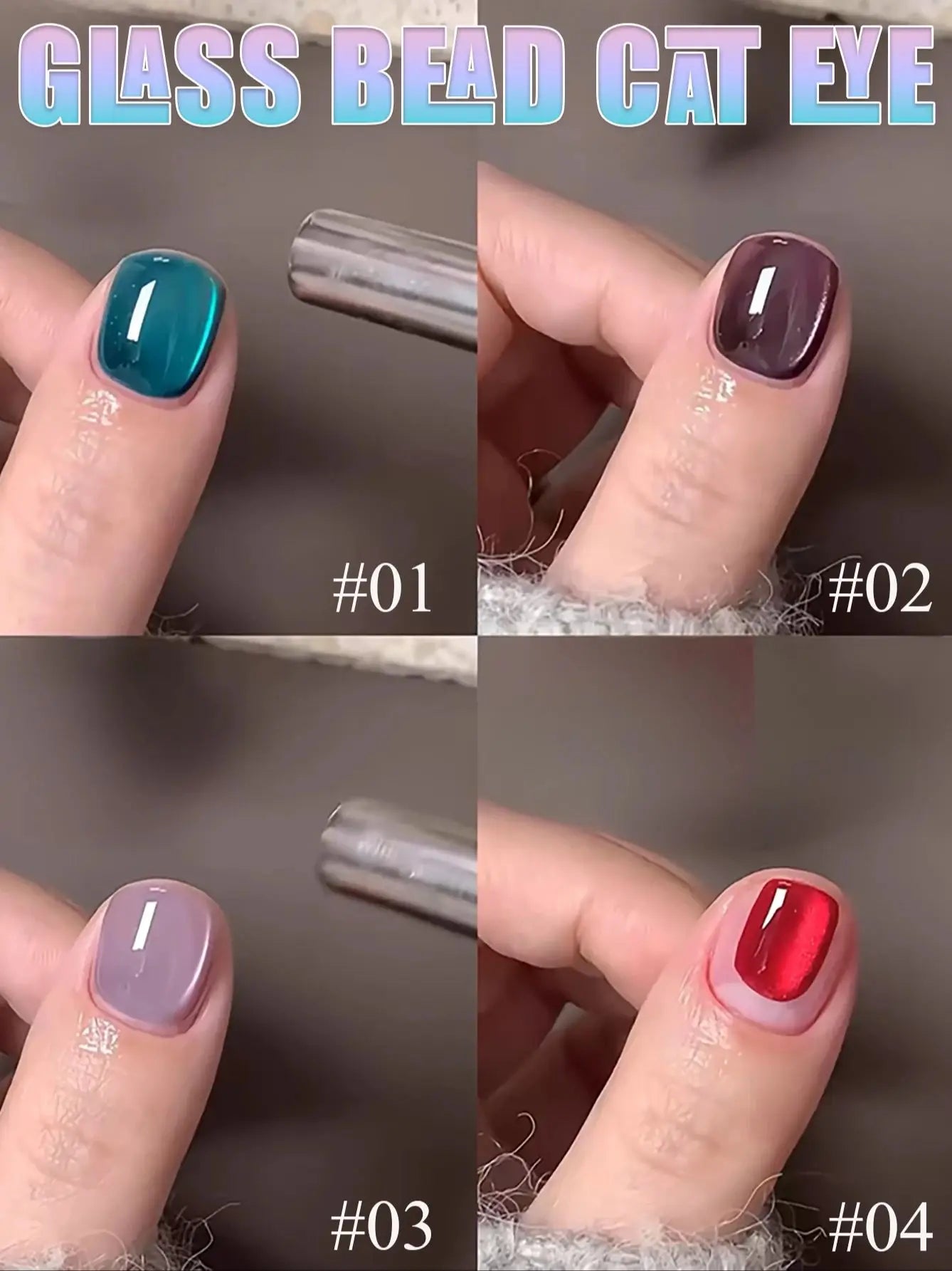 WS Black Glass Cat Magnetic Gel Nail Polish Punk Style Nail Art Manicure Varnis Semi Permanent Gel for Winter Nail Supplies