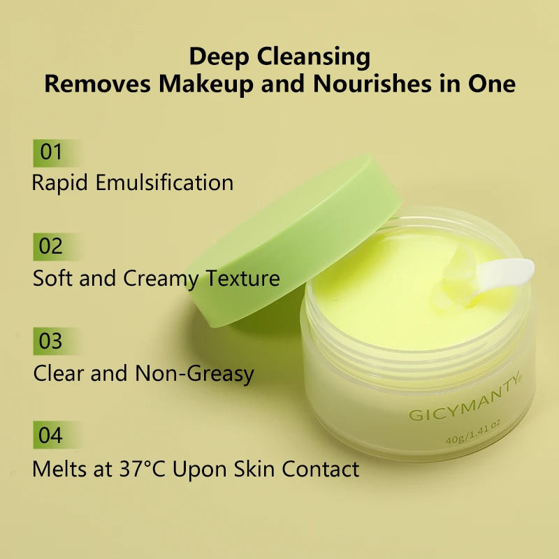 Avocado Makeup Remover Cream for Women's Gentle Cleaning Eye and Lip Makeup Remover Oil Nourishing and Unloading in One