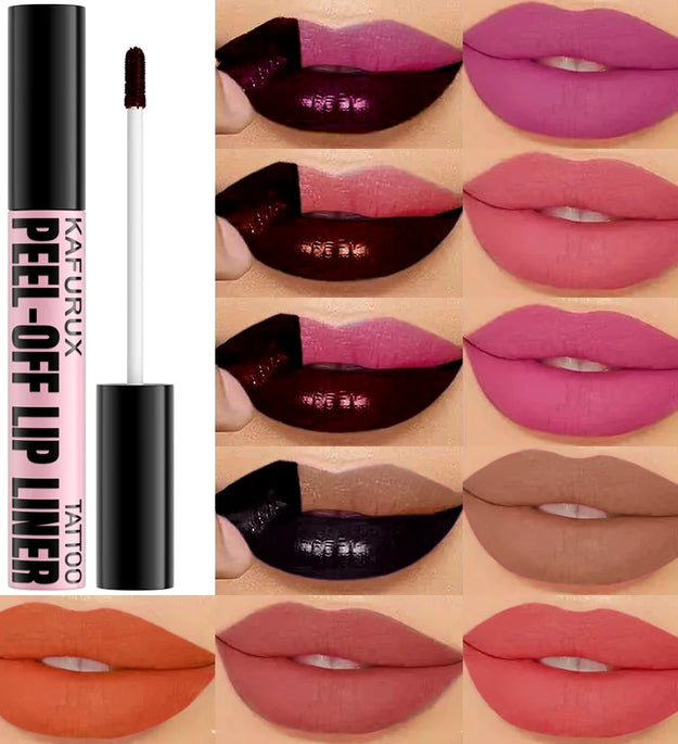 7 Colors Peel Off Lip Stain Reveal Long Lasting Waterproof Pink Lip Tint Transfer Proof Non-stick Cup Natural Makeup Lip Gloss