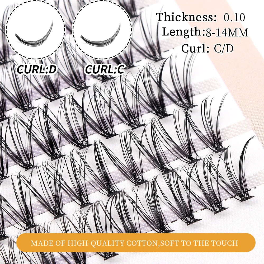 40/30D/20D/10D Mink Super Cluster Eyelash Extension Natural 3D Russian Volume Faux Eyelashes Individual Lashes Makeup Cilia Cili