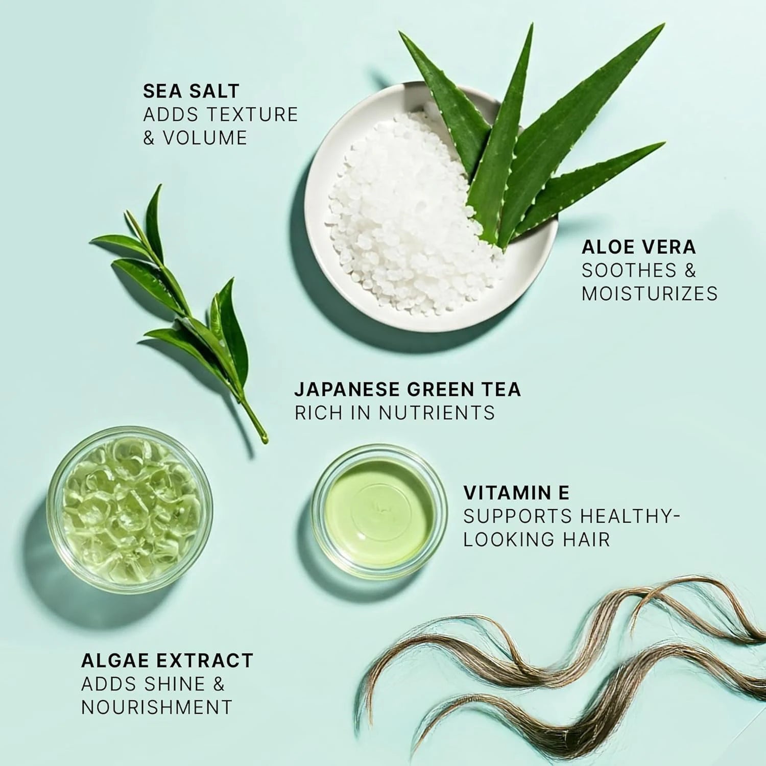 Sea Salt Spray, Suitable for Men and Women, Liquid Hair Design, Containing Moisturizing Aloe and Seaweed Formula, Suitable for Dry, Moisturizing and Refreshing