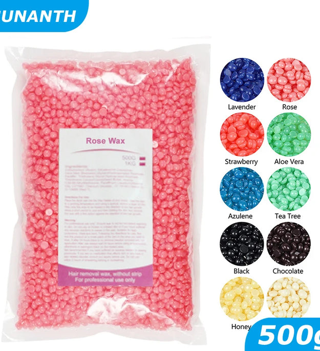 500g/400g/200g Hard Waxing Wax Beans for Hair Removal Hot Film Wax for Wax Heater Machine Depilatory Wax Beads for Whole Body