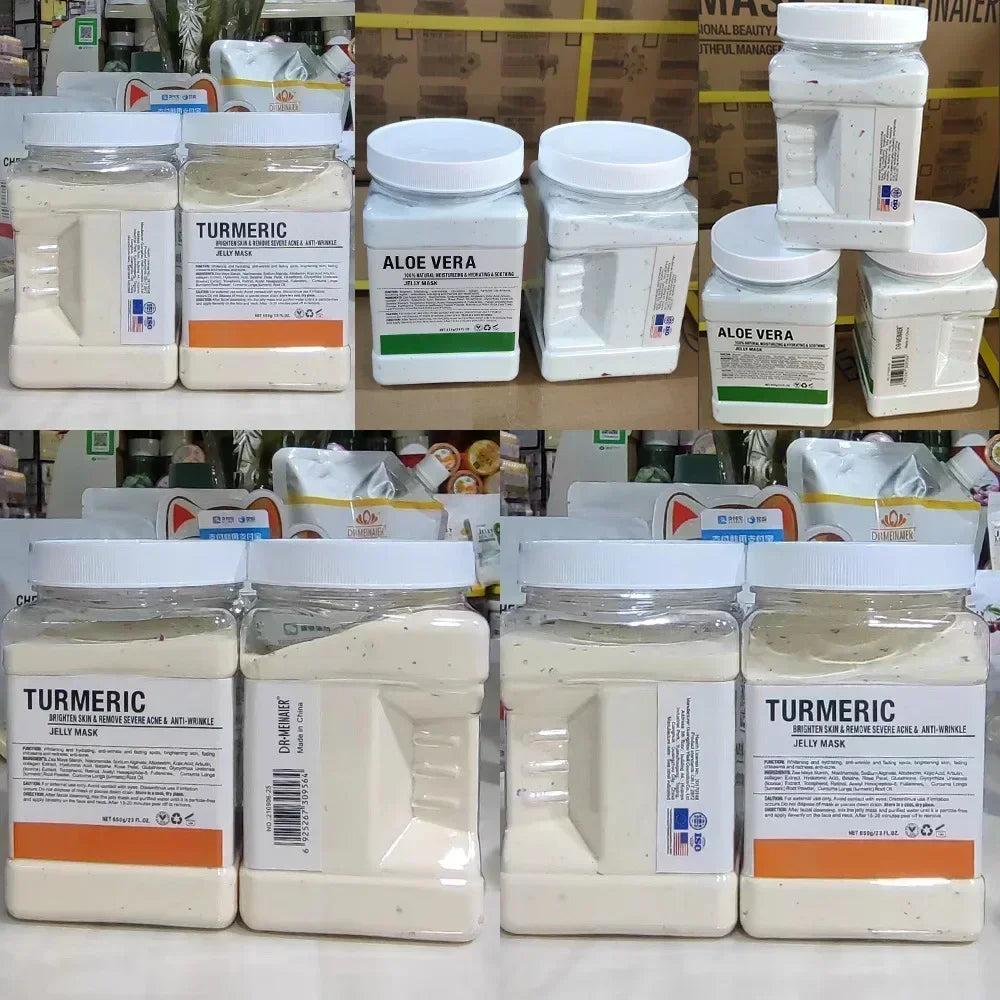 650g Gold Jelly Mask Powder Vampire DIY Plant Powder Masks Peel Off Vitamin C Hyaluronic Acid Facial Skin Care Rose Mud Mask