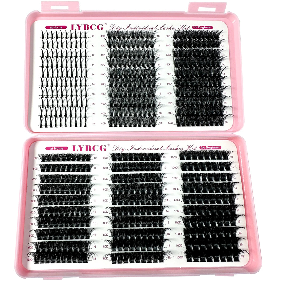 Spikes Lash Individuals Volume Eyelash Clusters D-Curly Lash Clusters Kit 10-20MM DIY Eyelash Extensions,6 Styles Lash Clusters