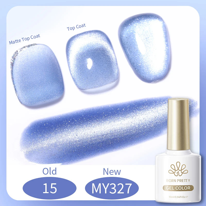 BORN PRETTY 10ml Dark Red Cat Magnetic Gel Nail Polish for Winter Nails DIY Jelly Glass Silver-Light Varnis Semi Permanent