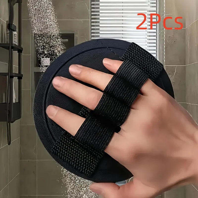 2 piece of exfoliating scrub, suitable for soft touch of face and body, rich foam, painless, personal care bath gloves