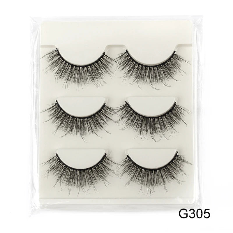 YSDO Natura Cat Eye Lashes 3/10 Pairs Faux 3d Mink Eyelashes Reusable Fake Eyelashes Tools Soft Wispy False Lashes maquillaje