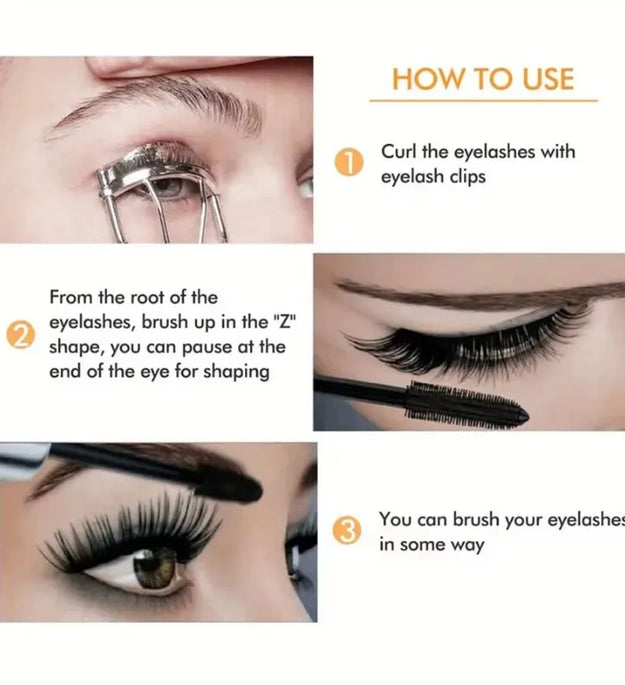 Waterproof 4D Mascara Thick Long Smudge-proof Plump Encrypted Long-lasting Curling Large Eye Makeup Makeup Tools