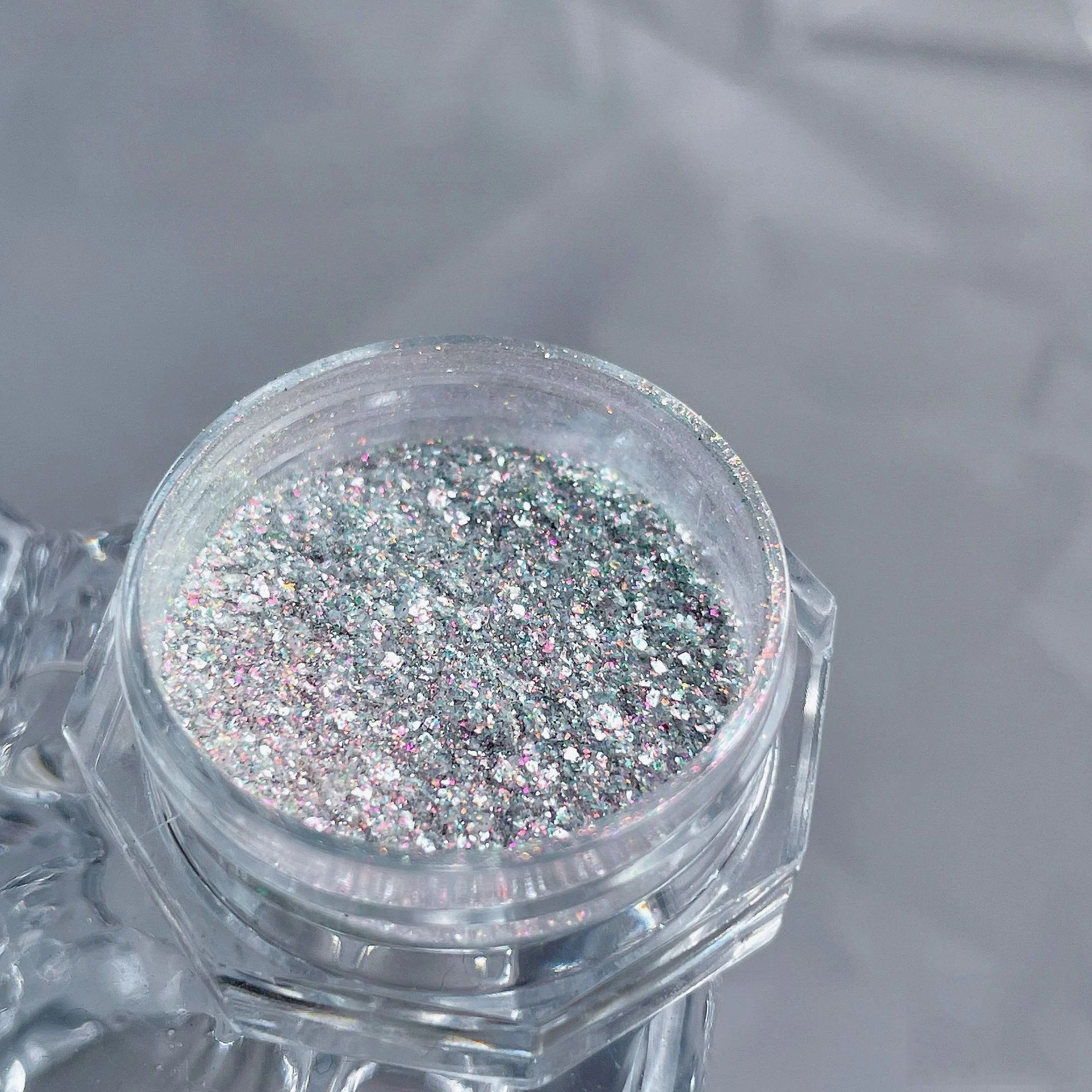 1Jars High-Gloss Plating Aurora Mirror Nail Powder Net0.5g Moonlight Pearl White Rubbing Powder Super-Shiny Manicure Chrome Dust