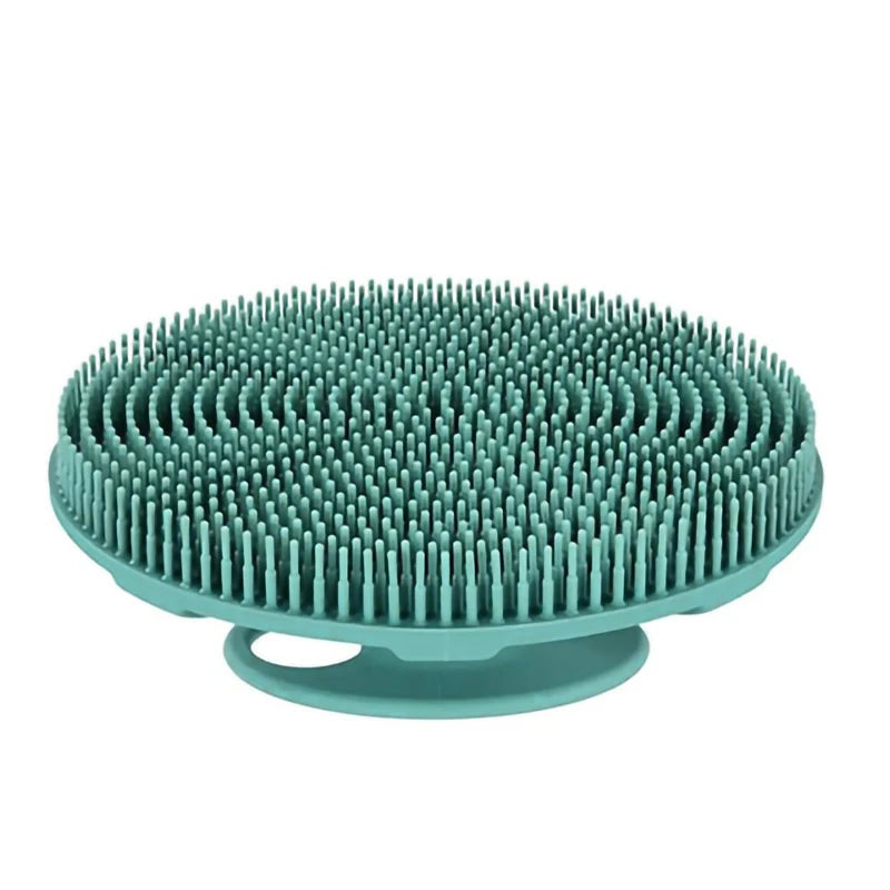 Soft Silicone Body Scrubber Shampoo Brush Handheld Shower Cleansing Brushes Exfoliating Bath Brush Head Massager Bathing Tools