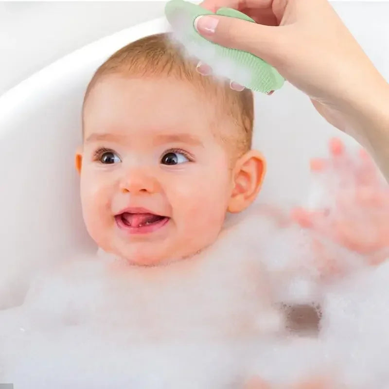 Bathing Soft Silicone Kids Shampoo Brush for Baby 1pcs Silicone Infant Shower Brush Head Hair Washing Massage Brushes Wipe Comb
