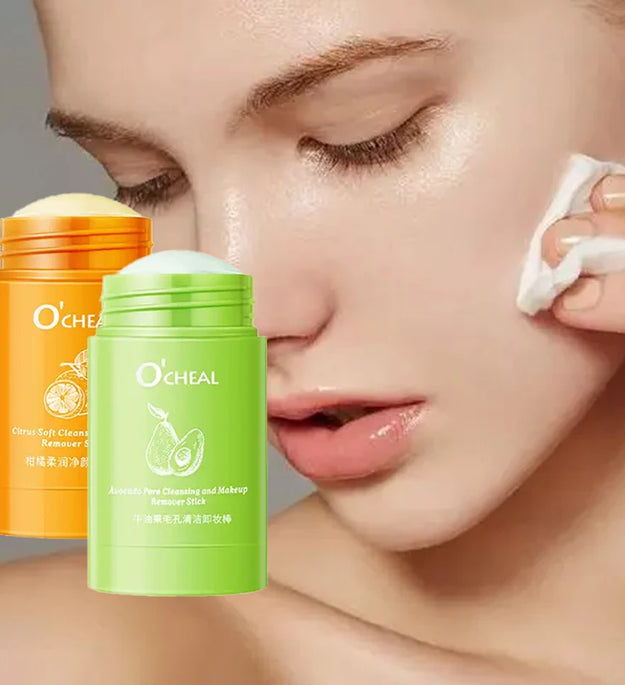 Ocheal Avocado Cleansing Makeup Remover Gel Stick Facial Eye Lip Orange Deep Cleaning Balm Cream Stick Clean Cleanser Skin Care