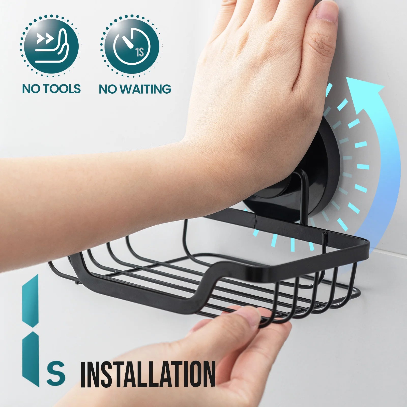 TAILI Soap Holder Bar Soap Dish Suction Cup, Bar Soap Rack for Shower Wall, Draining Soap Saver Tray for Bathroom, Tub, Kitchen