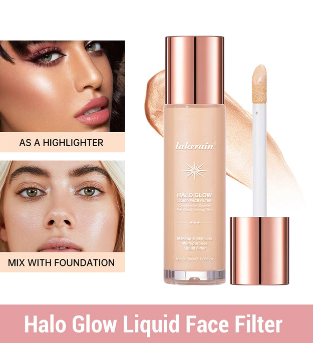 Halo Glow Liquid Face Filter Complexion Booster For A Glowing Liquid Highlighter Face Bronzer Glow Body Face Contour Shimmer Mak