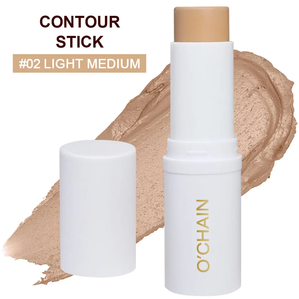 Contour Stick Cream Long-wear Lightweight Stick Easy to Sculpt Face Natural Concealer Bronzer Contouring Makeup Pen