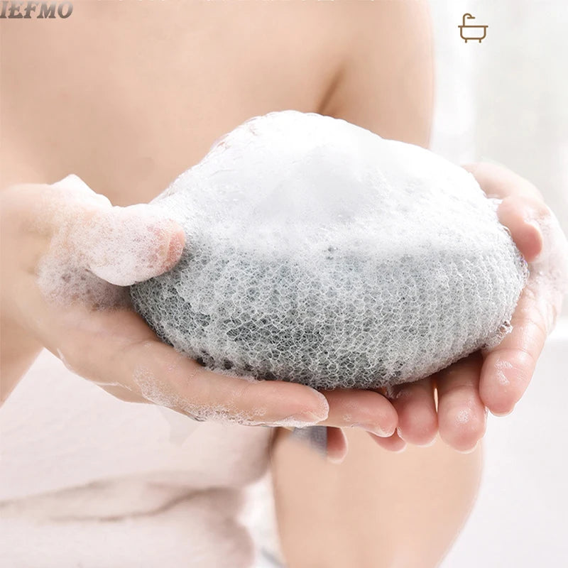 Exfoliating Bath Loofah Sponge with Suction Cup, Deep Cleansing Body Scrubber for Shower, Reusable Back Strap for Men & Women