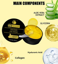 Golden Eye Mask Contains Collagen and Aloe Vera - Hypoallergenic Moisturizing Patch Suitable for All Skin Types, Increases Brightness and Elasticity, Reduces Dullness - BlissFully