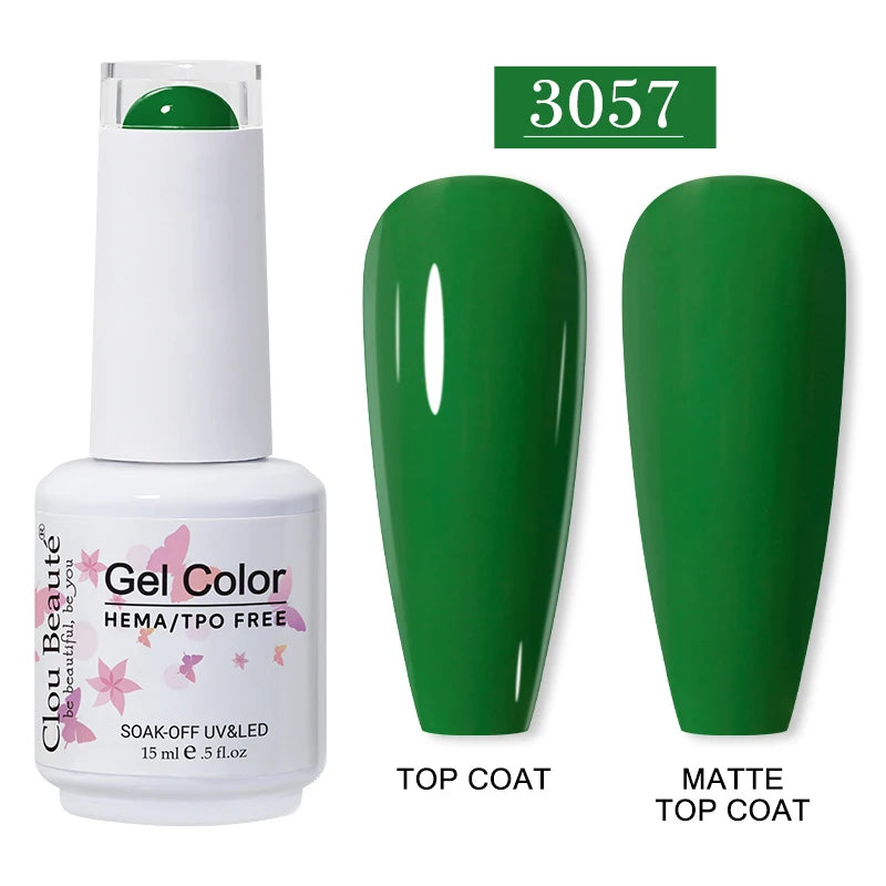 Clou Beaute 15ml HEMA TPO FREE Gel Nail Polish Vernis Semi Permanent UV Nail Art Varnish Lakiery Hybrydowe Manicure Gel Polish