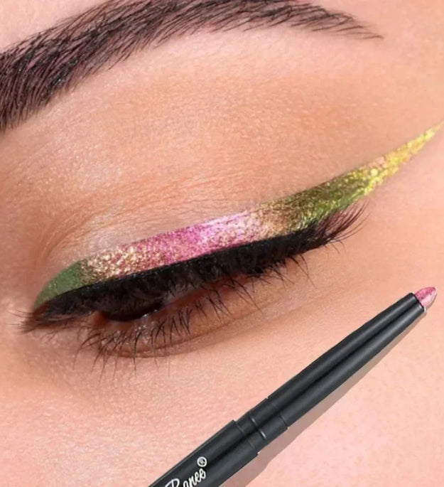 Glitter Aurora Eyeliner Pen Multi Chrome Eye Liner Lasting Shiny Metallic Eyeshadow Lying Silkworm Green Purple Makeup Pigment