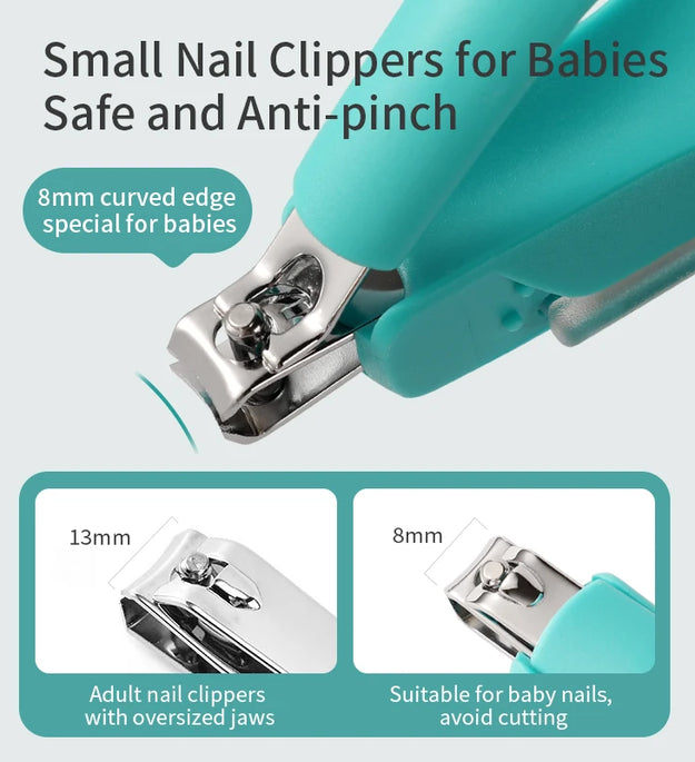 Infant Baby Nail Cutting Clippers Tools Children Kids Magnifier Glass Finger Nail Cutter