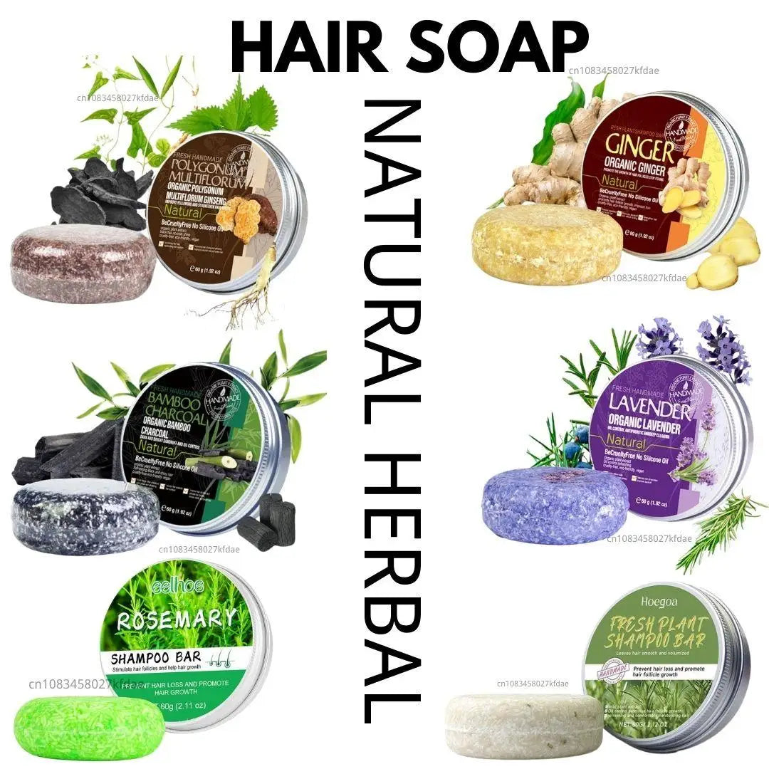 Rosemary Shampoo Soap Ginger/bamboo/lavender/Polygonum Multiflorum Deep Cleansing Soap Bar For Treated Dry Damaged Hair Care - BlissFully