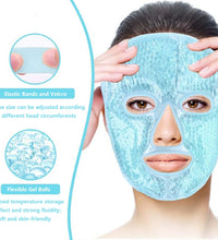 Full Face Massage Ice Mask Hot Cold Compress Gel Cooling Ice Face Eye Mask Facial Mask Face Eye Mask Ice Pack Sleeping Face SPA - BlissFully