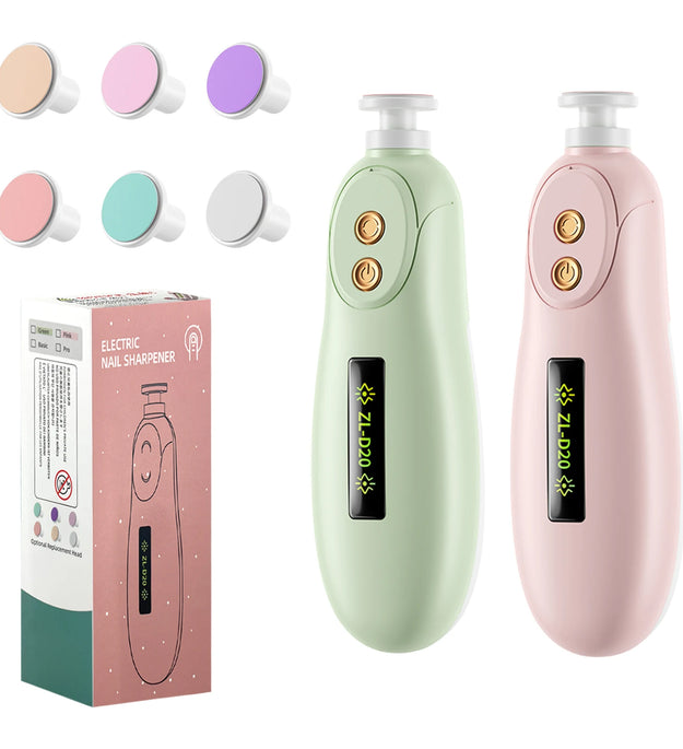 Baby Nail File Electric Baby Nail Care Set with LED Light, Baby Nail Trimmer for Newborn/Infants/Adults Toenails and Fingernail